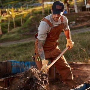 Duluth Trading Firehose Canvas Overalls size 40x32 in Dark Brown